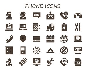 phone icon set