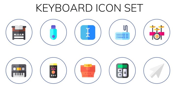 keyboard icon set