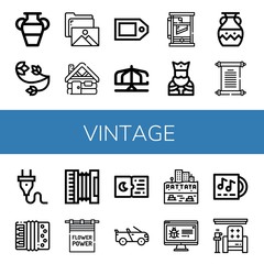 vintage icon set