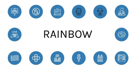 Set of rainbow icons