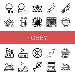 Set of hobby icons