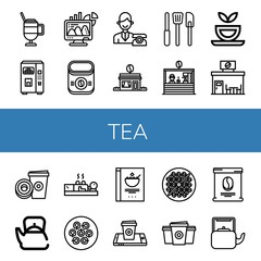 Set of tea icons