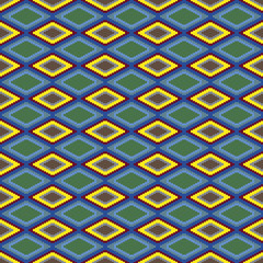 Seamless colourful pattern with rhombic details