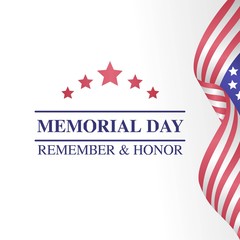 USA Memorial  Day Vector Illustration 