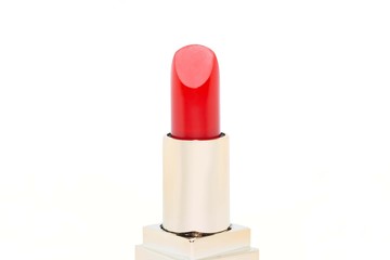 Fototapeta premium Red lipstick isolated on white background