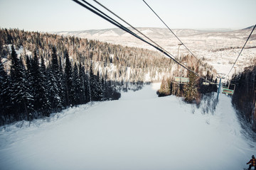 frozen river in winter