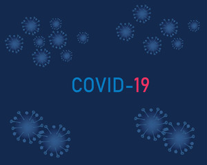 Virus Corona ,covid-19 vectors illustration . Blue Background
