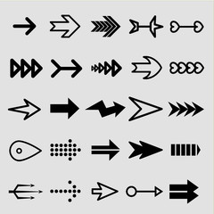 set of vector arrows design