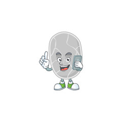 cartoon drawing concept of nitrospirae speaking with friends on phone