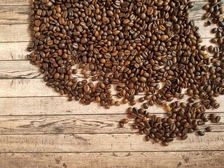 Coffee beans on the table