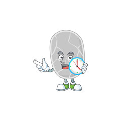 cartoon drawing concept of nitrospirae with a circle clock