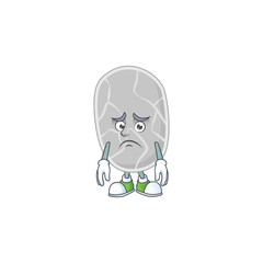 Nitrospirae Caricature design picture showing worried face