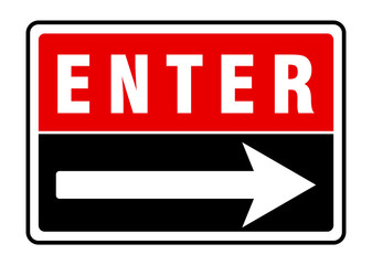 Enter (Right Arrow) Sign, enter sign