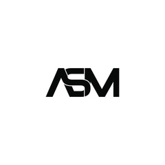 asm letter original monogram logo design