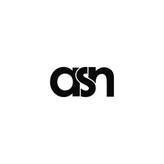 asn letter original monogram logo design