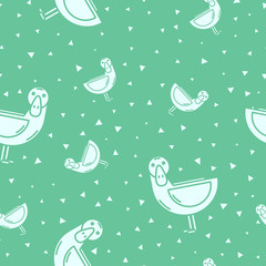 Wrapping paper - Seamless pattern of symbols duck for vector graphic design