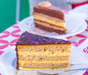 chocolate, hazelnut and buckwheat cake