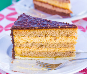 chocolate, hazelnut and buckwheat cake