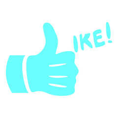 Simple Vector Like Icon in Blue