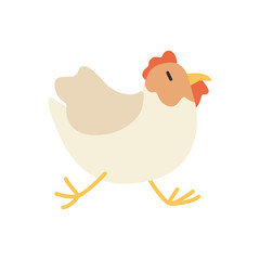 cute chicken animal vector