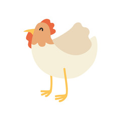 cute chicken animal vector