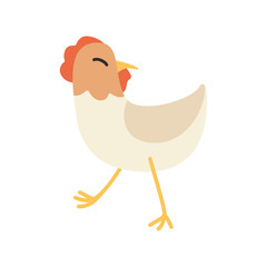 cute chicken animal vector