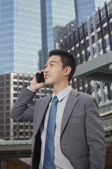 Businessman talking on the phone