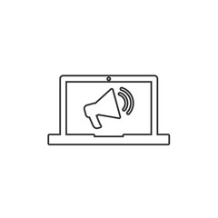 online announcement icon vector illustration design