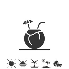 coconut drink icon vector illustration design