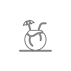 coconut drink icon vector illustration design