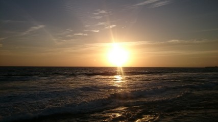 sunset at the beach