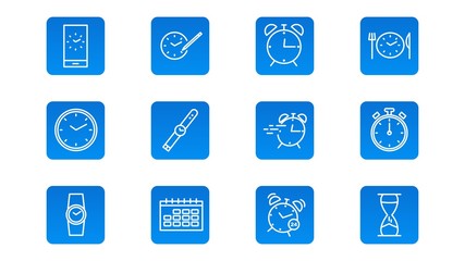 Time and Clock set icons.Timer, Speed, Alarm, Time Management, Calendar and more. vector design