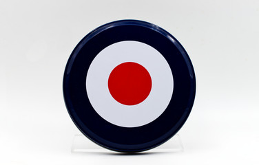 British Royal Air Force roundel. RAF. Symbol of mod music. Isolated on white