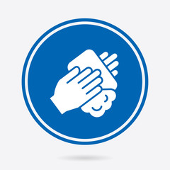 Hand washing - vector icon. Illustration isolated. Simple pictogram.