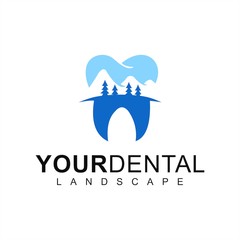 outdoor dental health logo vector icon