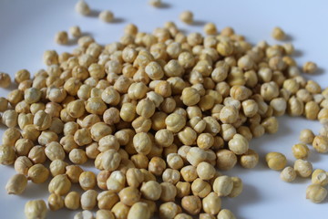Roasted chana on isolated background.