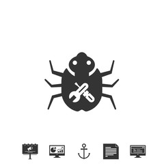 computer virus icon vector illustration design