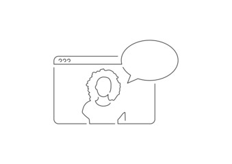 Communication isolated line drawing, vector illustration design.