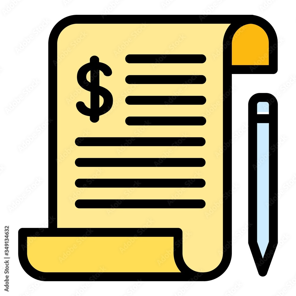 Poster payroll paper icon. outline payroll paper vector icon for web design isolated on white background