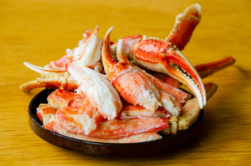 snow crab meat on the table