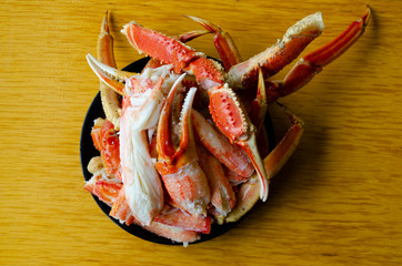 snow crab meat on the table