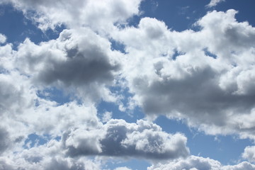 Beautiful clouds high in the sky. Russia.