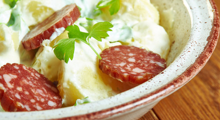 BBQ chorizo potato salad