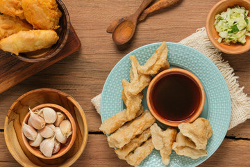 traditional food from indonesia made of fish and tapioca called pempek