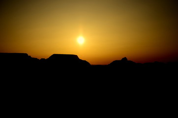 sunset over the mountain