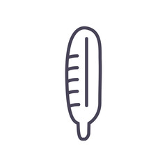 thermometer line style icon vector design