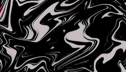 Abstract liquify wave black and white marble pattern texture, Abstract acrylic marble painting background