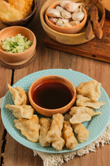 traditional food from indonesia made of fish and tapioca called pempek