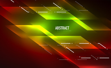 Dynamic neon shiny abstract background. Trendy abstract layout template for business or technology presentation, internet poster or web brochure cover, wallpaper