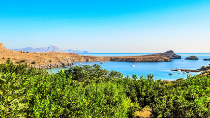 Rhodes Island in the Mediterranean Sea